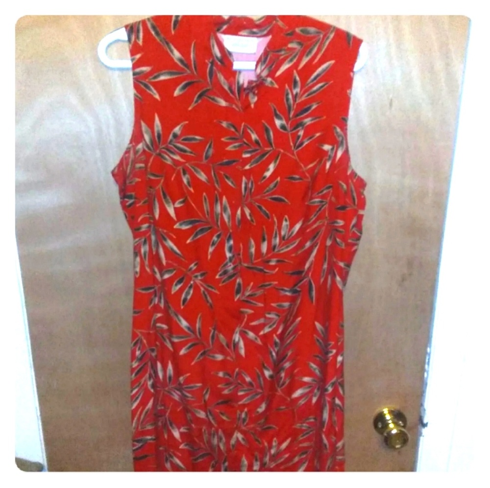 Lord & Taylor sleeveless red dress